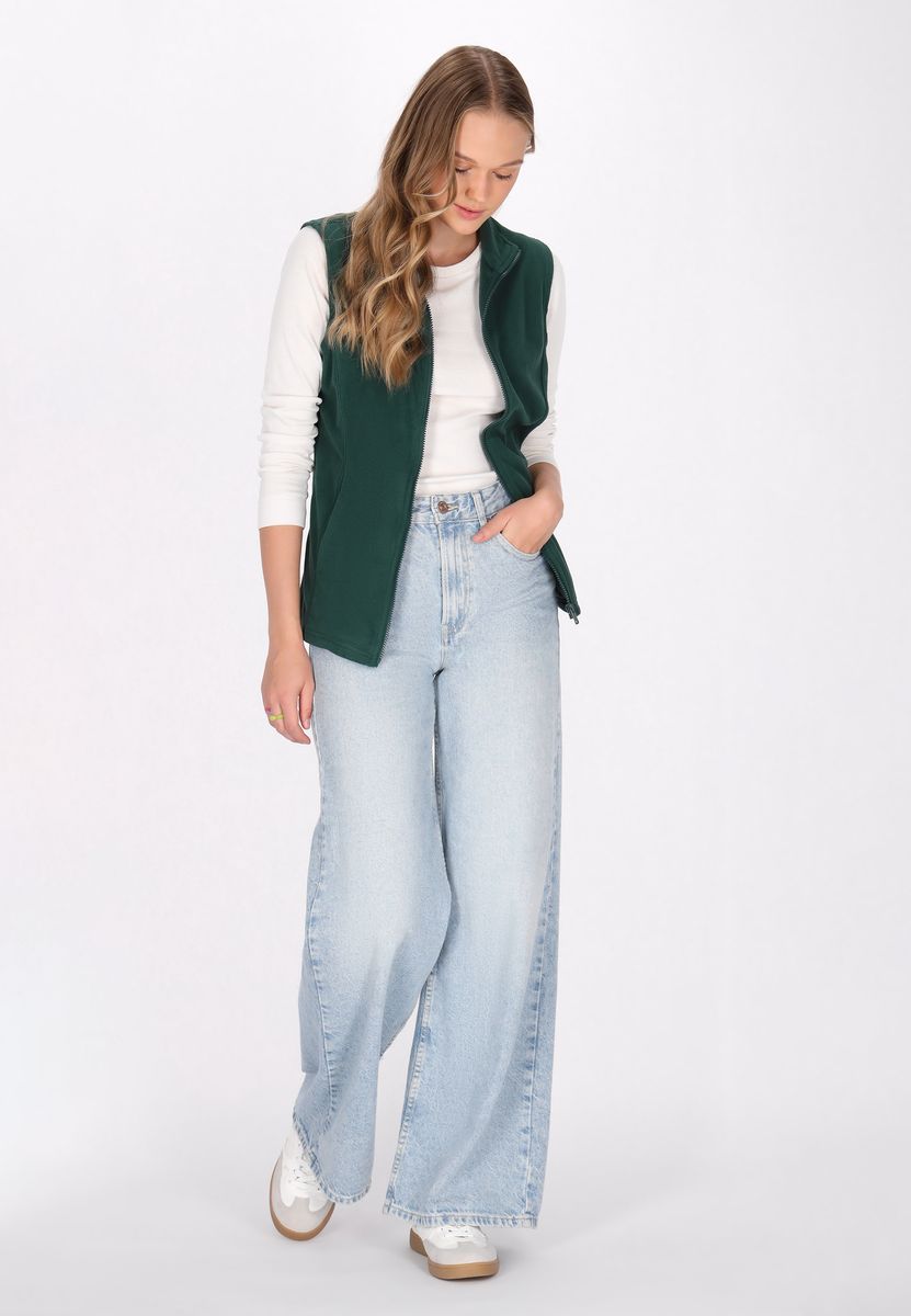 Schmal Geschnittene Fleece-Weste