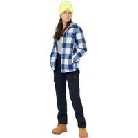 Gesteppte Flanell-Hemdjacke mit Kapuze