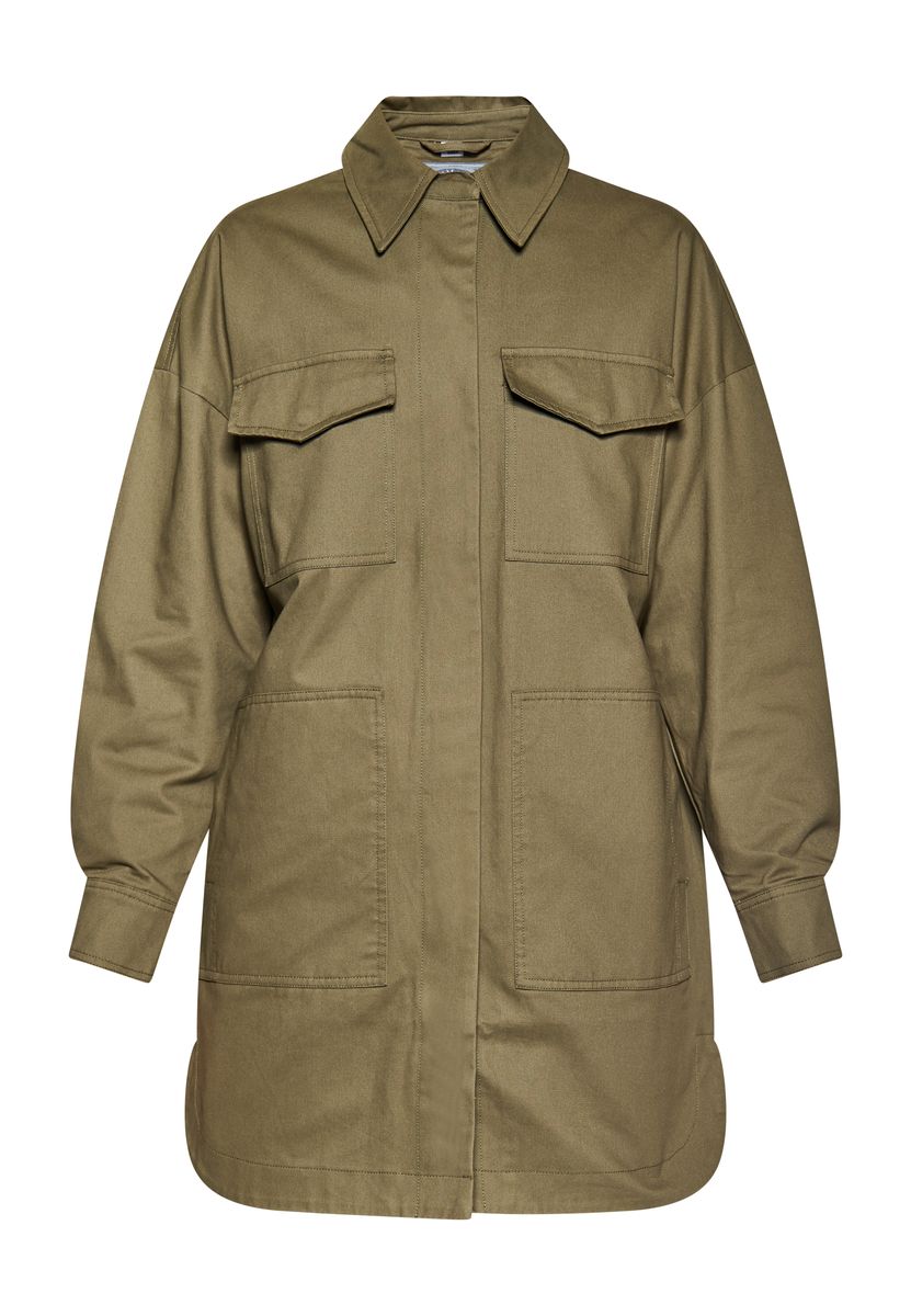 Lange Feldjacke im Militär-Stil
