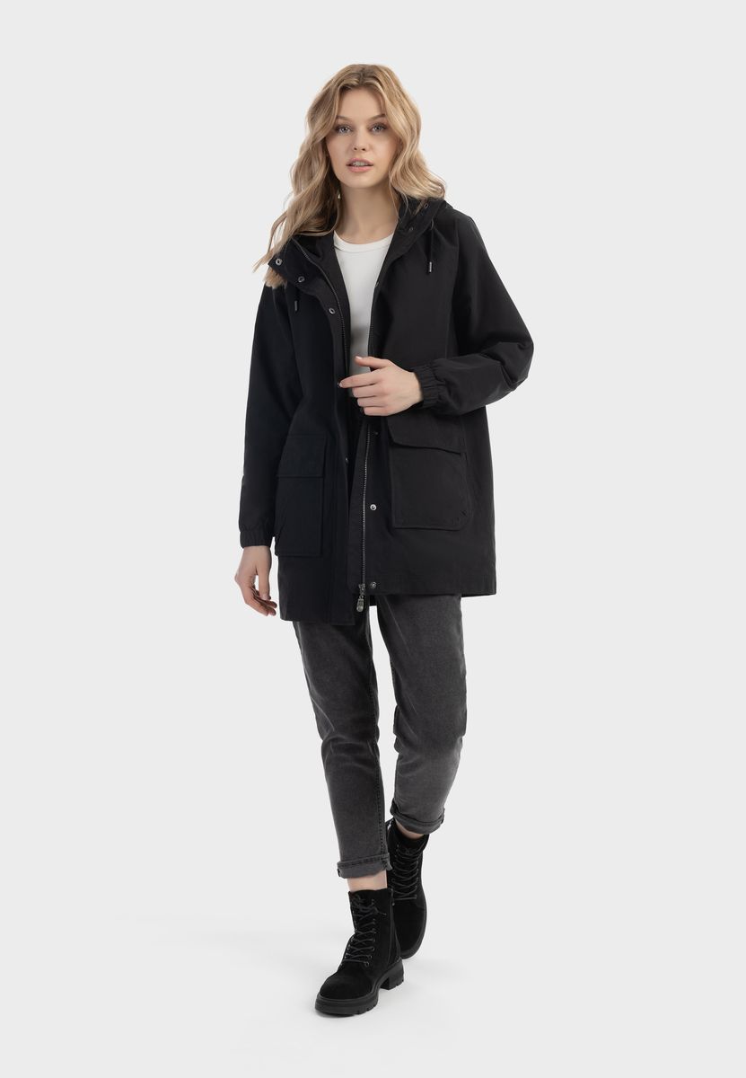 Sportlicher Baumwollparka mit Kapuze