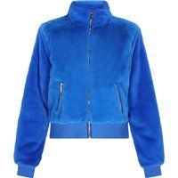 Plüschige Webpelz-Bomberjacke