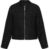 Elegante Tweed-Bomberjacke mit Pailletten