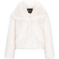 Plüschige Webpelzjacke mit Statement-Kragen