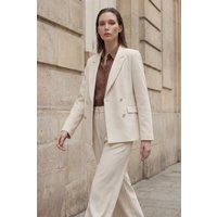 Klassischer zweireihiger Krepp-Blazer