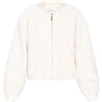 Flauschige Teddy-Bomberjacke mit Reißverschluss