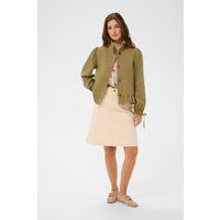 Jacke mit Rüschensaum und Puffschultern