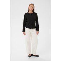 Schlichte Jacke mit Rundhalsausschnitt