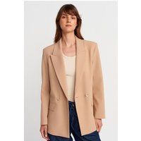 Long-Blazer aus Kreppgewebe