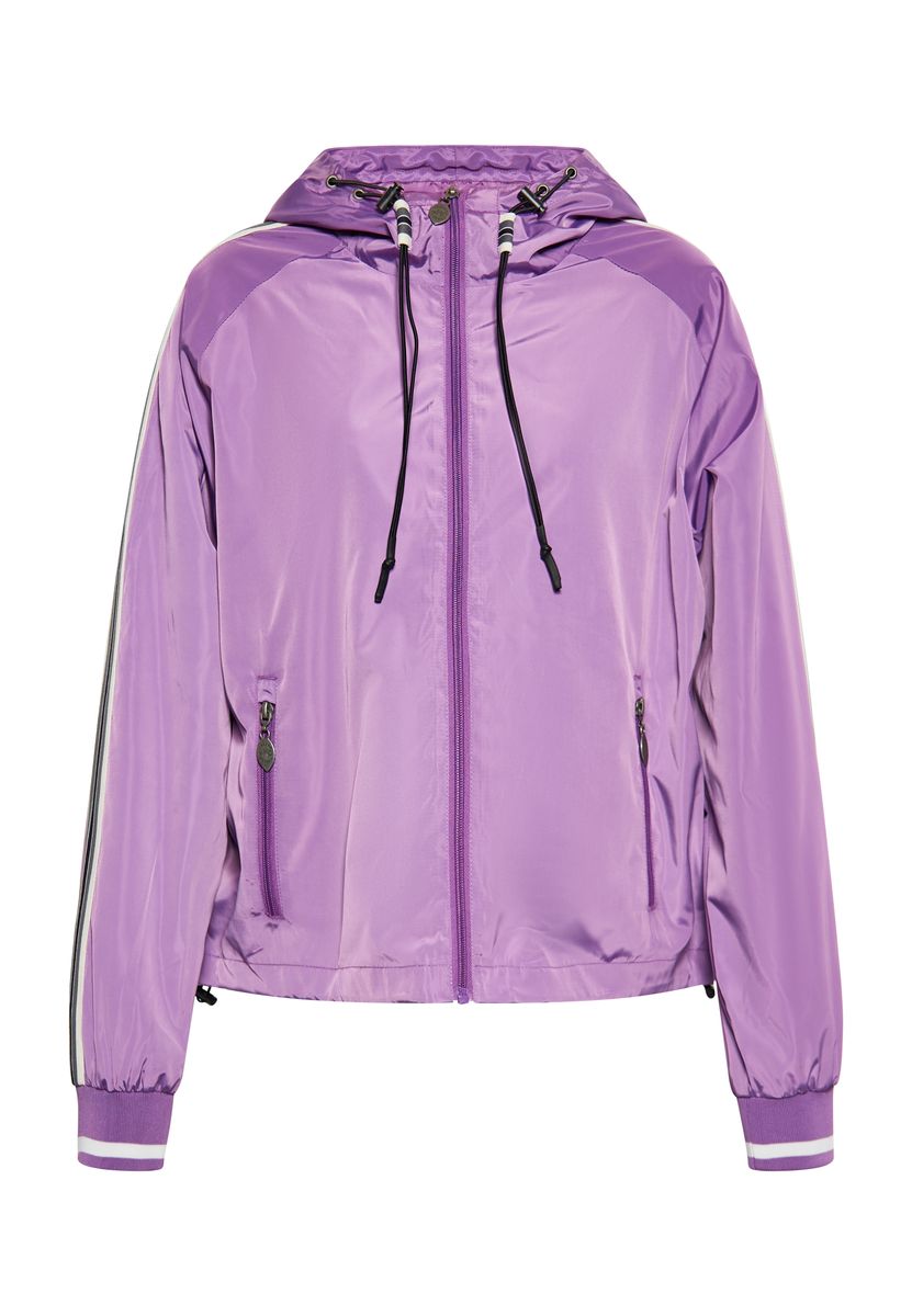 Kurze Windjacke mit Kapuze
