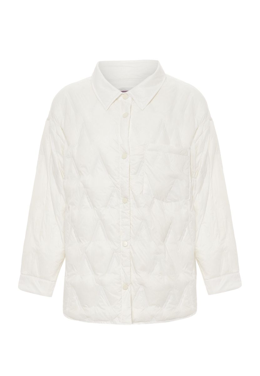 Gesteppte Hemdjacke mit Knopfleiste