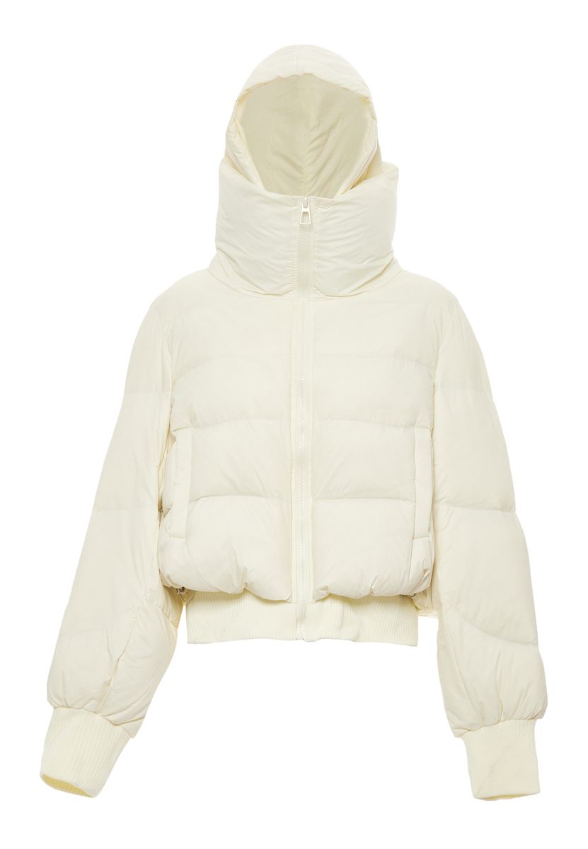 Wattierte Steppjacke mit hohem Kragen