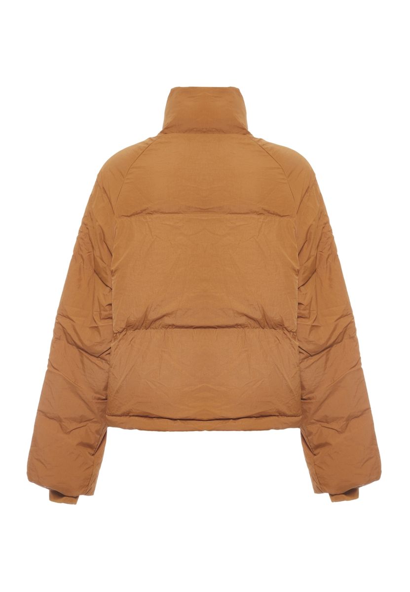 Verkürzte Pufferjacke mit Stehkragen