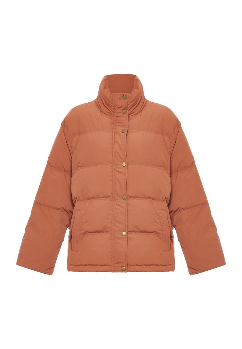 Oversize-Steppjacke mit hohem Kragen