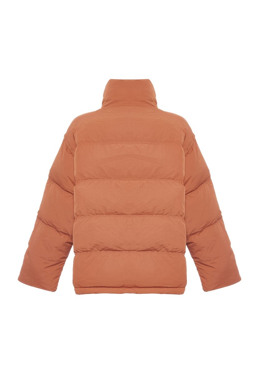 Oversize-Steppjacke mit hohem Kragen