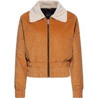 Kurze Cordjacke mit Teddykragen