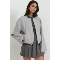 Strukturierte Bomberjacke in Oversized-Optik