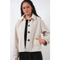 Strukturierte Hemdjacke mit Knopfleiste