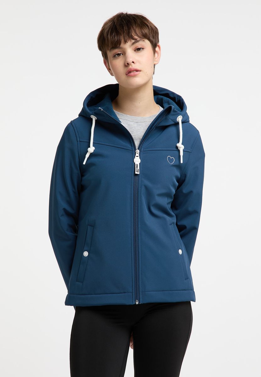 Sportliche Softshell-Jacke mit Kapuze