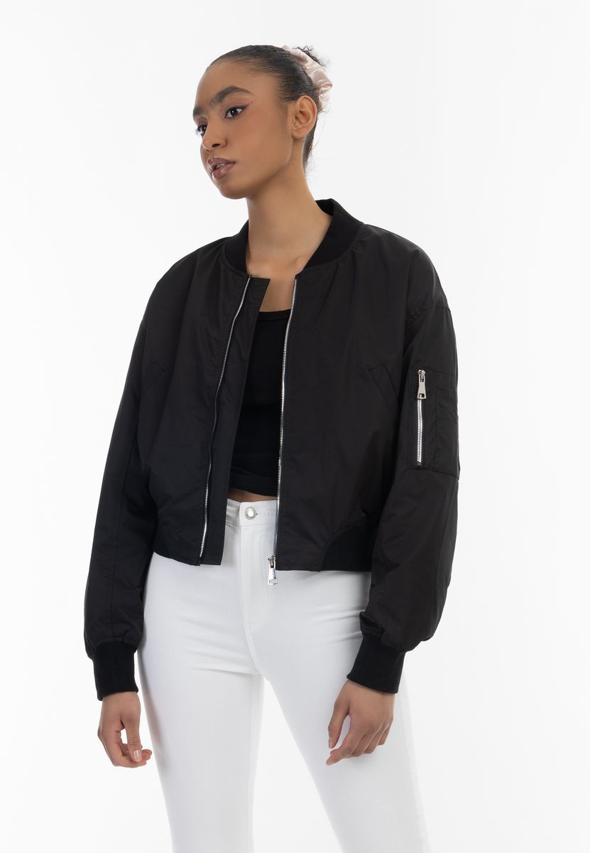 Klassische Bomberjacke im Kurzform
