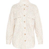 Oversized Hemdjacke mit Leopardenmuster