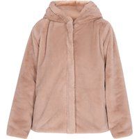 Kuschelige Kunstpelzjacke mit Kapuze