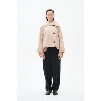Boxy Kurzjacke mit asymmetrischem Kragen