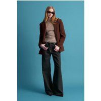 Oversize Longline Crepe-Blazer