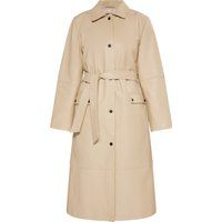 Eleganter Leder-Trenchcoat mit Gürtel