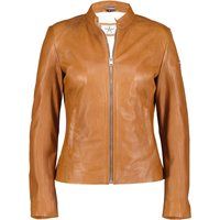 Schlichte Lederjacke mit Stehkragen