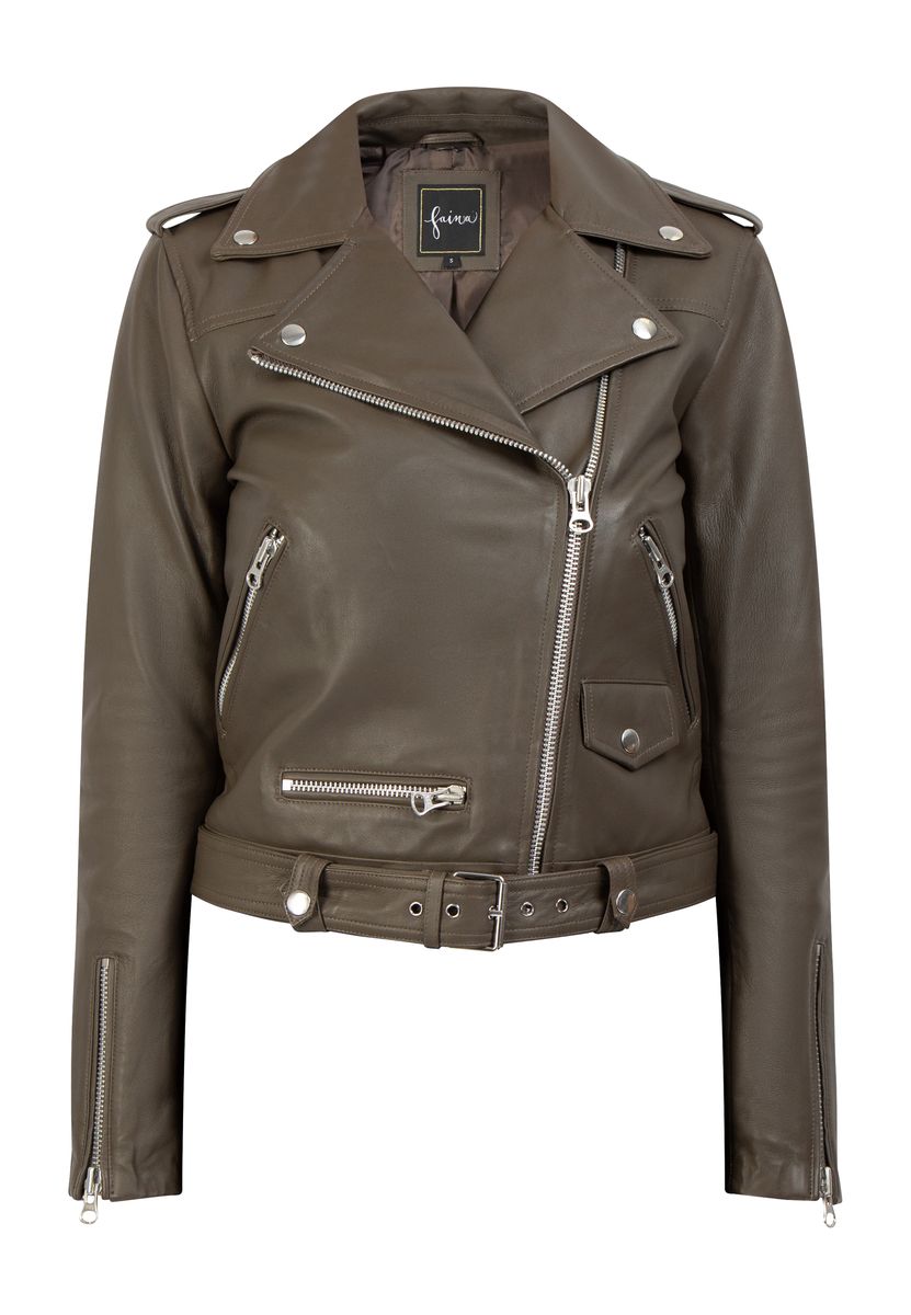 Bikerjacke aus weichem Lammleder