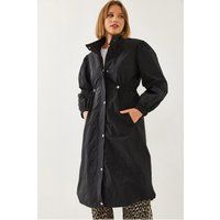 Lässiger Midi-Trenchcoat mit Kordelzug