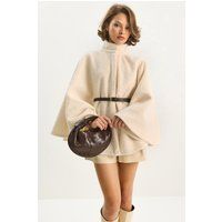 Strukturierter Oversized Cape-Mantel