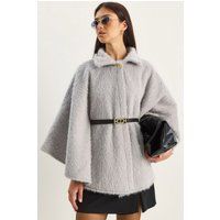 Strukturierter Oversize-Cape-Mantel