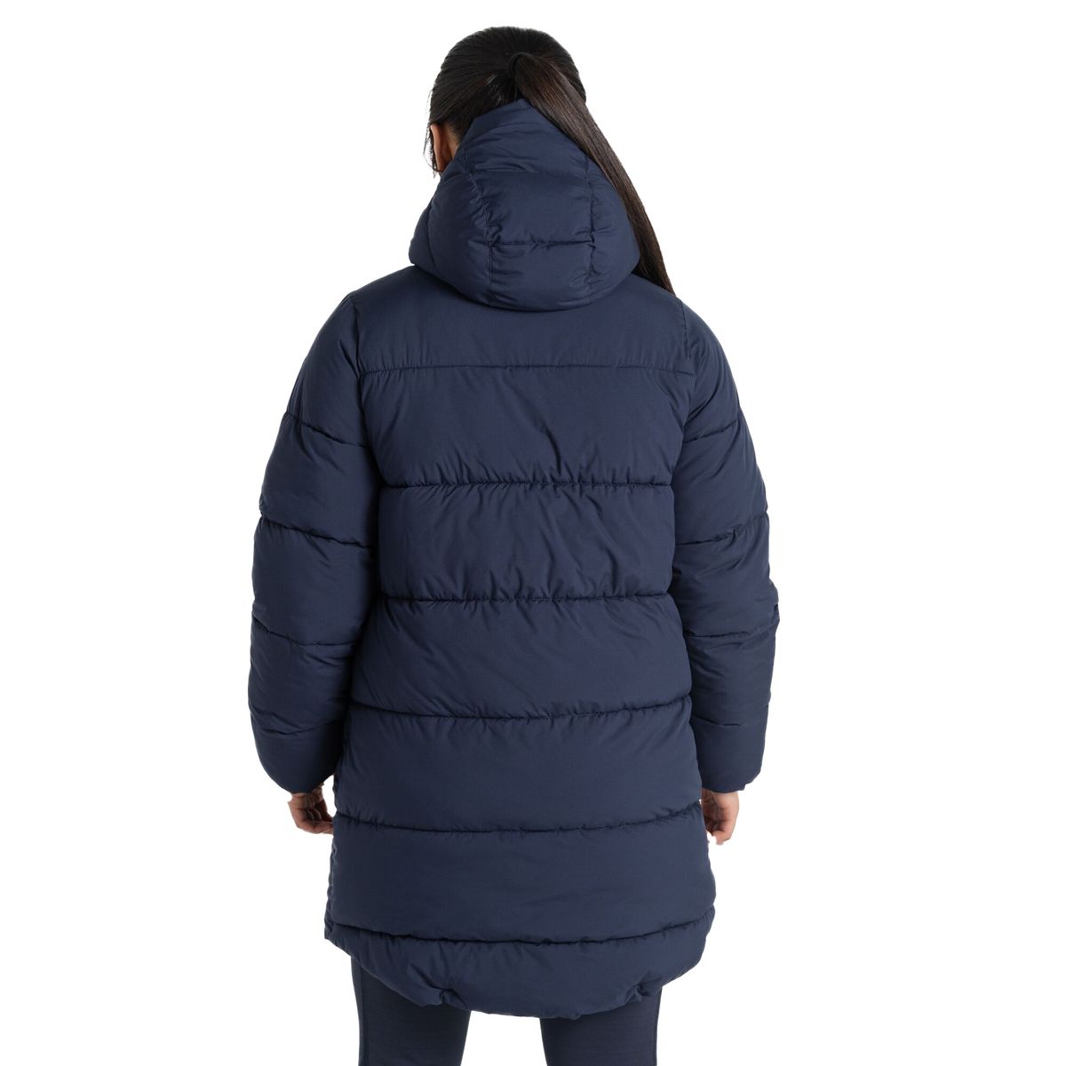 Langer gesteppter Kapuzenparka