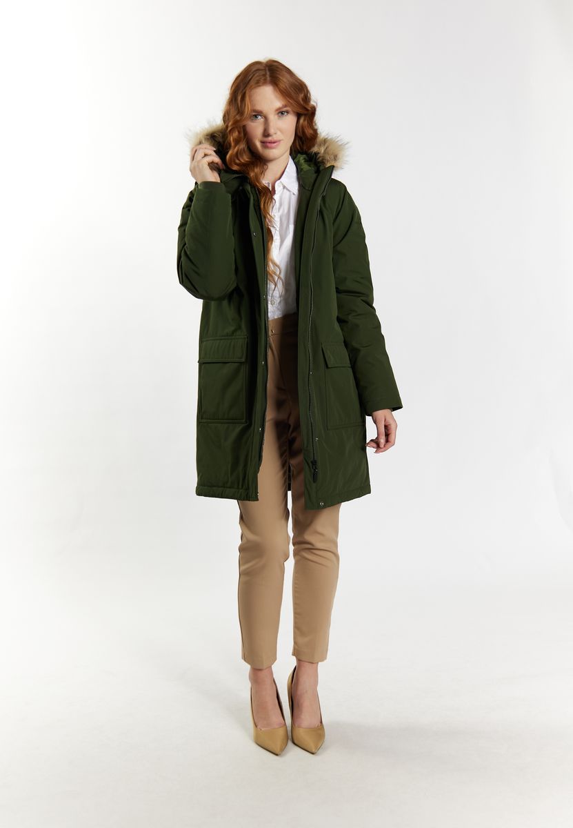 Isolierter Winterparka mit Kunstfellkapuze