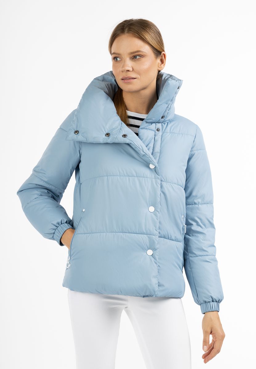 Wattierte Steppjacke im Geradschnitt