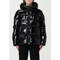 Glänzende Steppjacke mit Kapuze