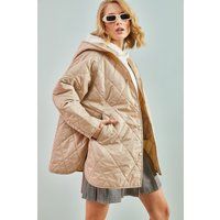 Oversized Steppjacke mit Kapuze