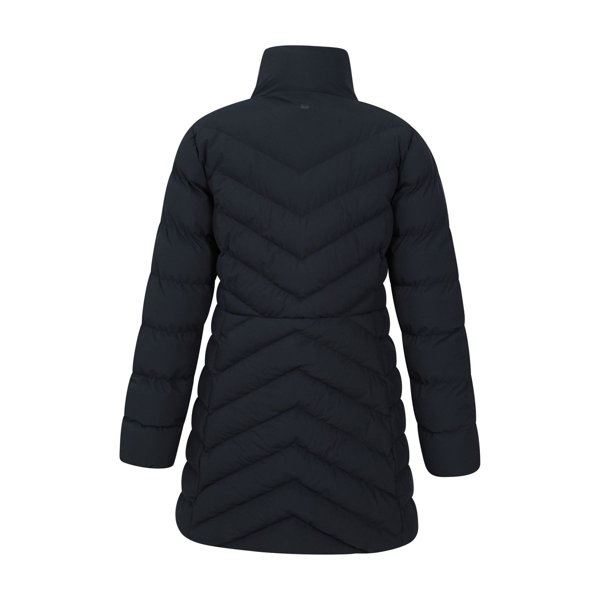 Lange Steppjacke mit Chevron-Muster