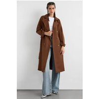 Doppelreihiger Trenchcoat mit Gürtel