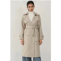 Doppelreihiger Trenchcoat mit Gürtel