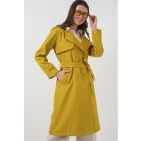 Klassischer doppelreihiger langer Trenchcoat