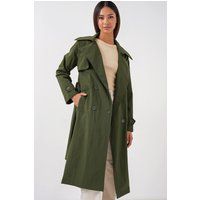 Strukturierter Doppelreihiger Trenchcoat