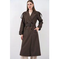Zweireihiger langer Trenchcoat