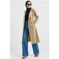 Doppelreihiger langer Trenchcoat