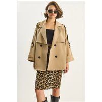 Doppelreihige Kurze Trench-Jacke