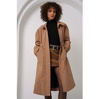 Leichter langer Trenchcoat mit Tunnelzug
