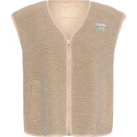 Locker geschnittene Teddy-Fleece Weste