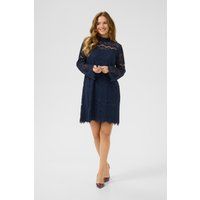 Elegantes Spitzen-Minikleid mit Stehkragen