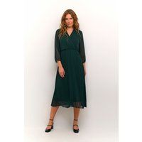 Elegantes Plissee-Midikleid in Wickeloptik